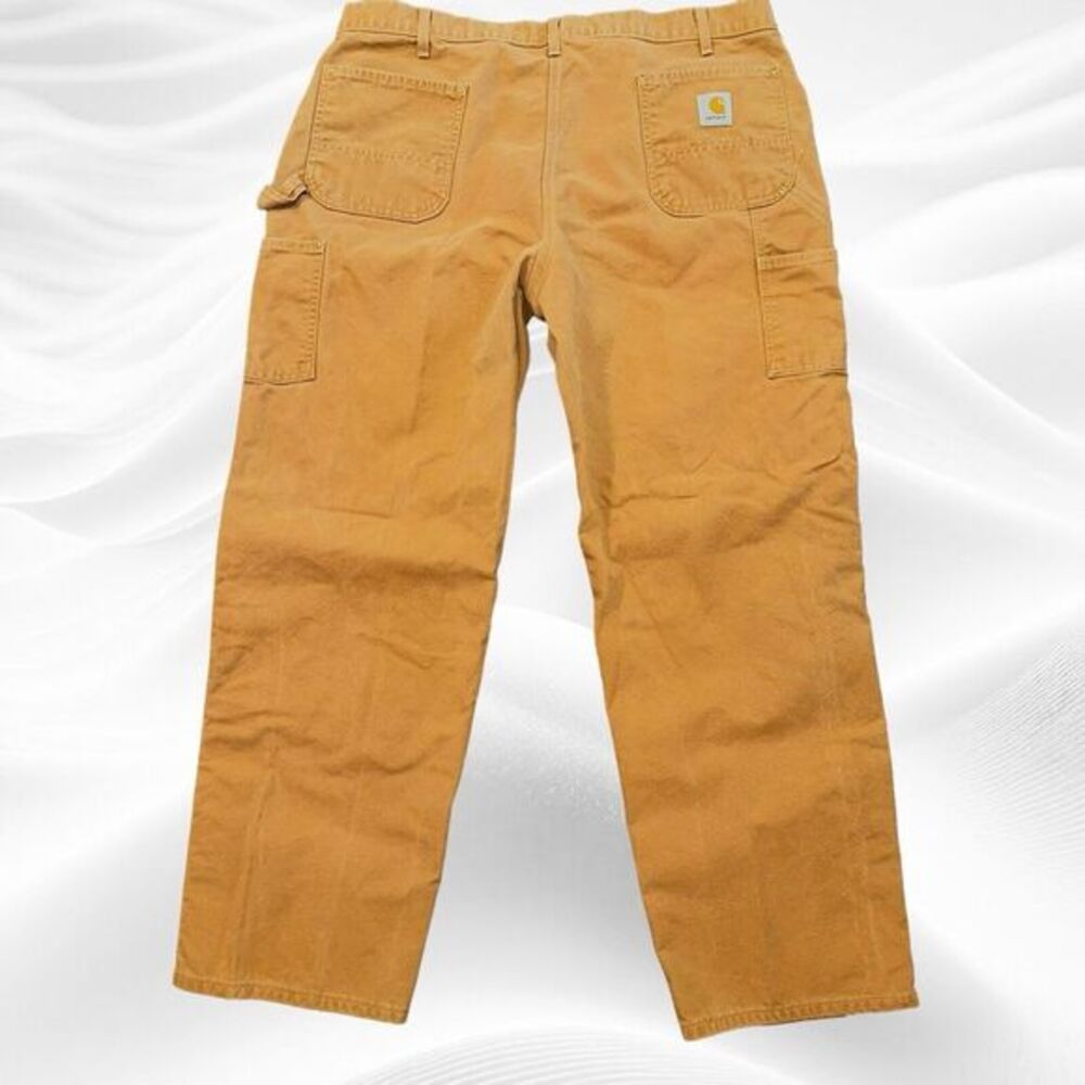 Vintage Carhartt B01 BRN Brown Double Knee Work Wear Pants Mens 42(40)X32